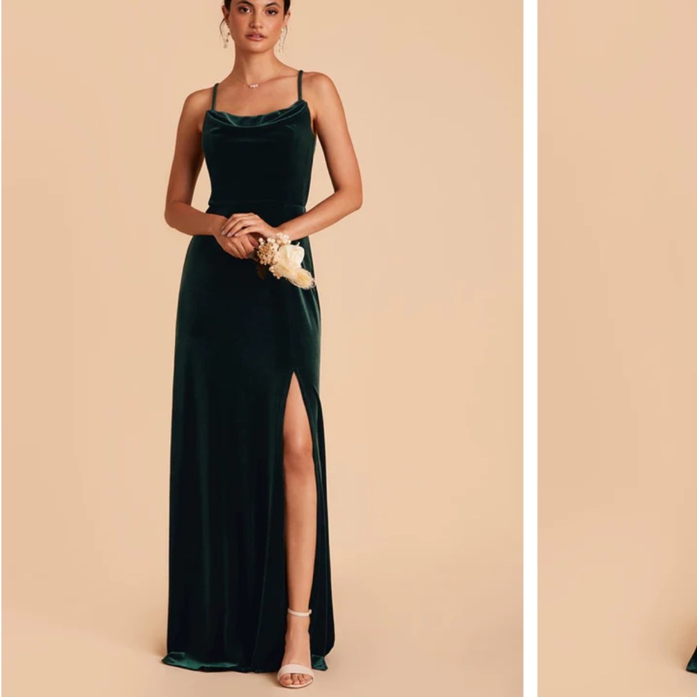 Birdy grey maxi bridesmaid velvet emerald dress